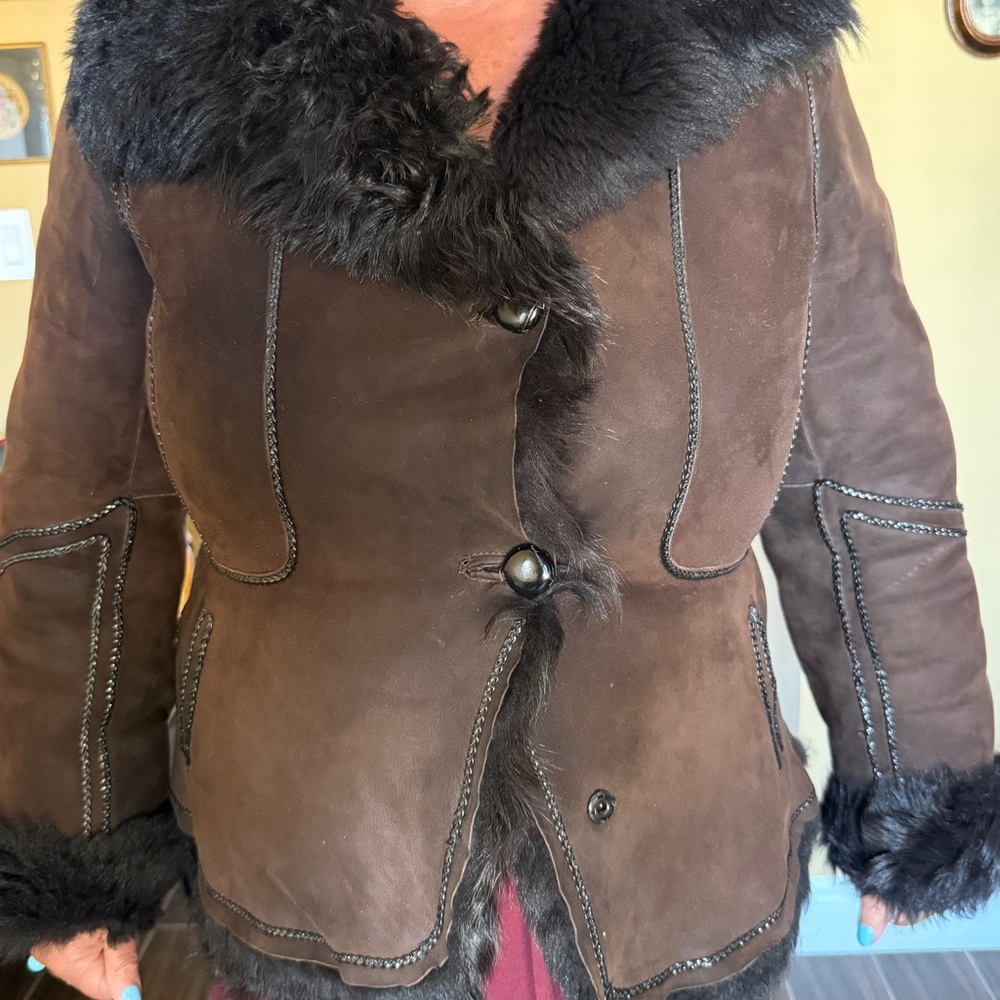 LK Bennett Dark Brown Teddy Jacket